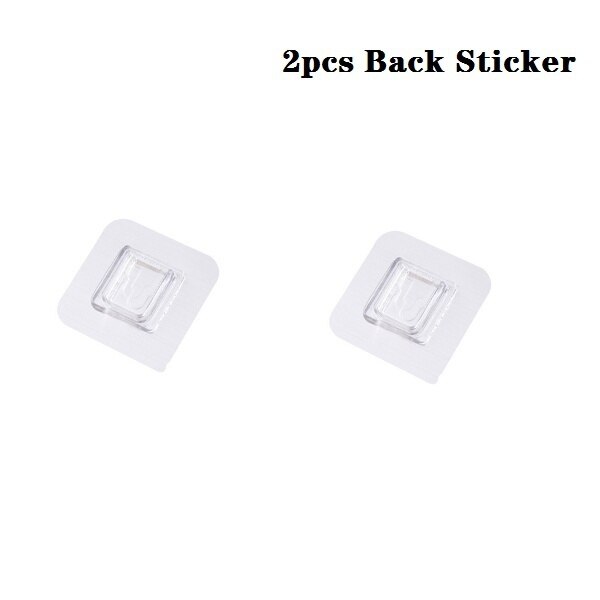 1pc silikon wc toalettbørste veggmontert flatt hode fleksibel myk børste hurtigtørkende holder 2 stk back stick baderomstilbehør: 2 stk bakre klistremerke