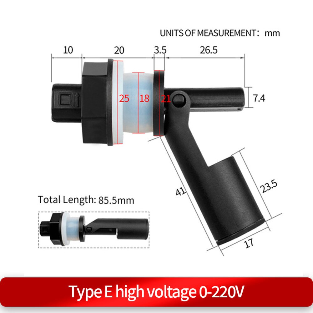 6Pcs 220V Liquid Level Sensor 3/8Inch Thread Water Tanks Horizonal Install Water Tank Float Switch,Normal Open/Normal Close