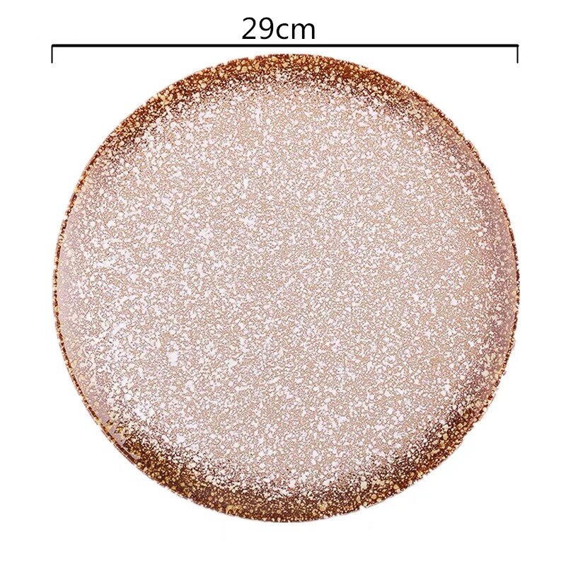 Japanese Style Ceramic Retro Dessert Dish Vintage Dinner Plate Home Kitchen Breakfast Steak Plate Restaurant Dinnerware: 11 Inch A