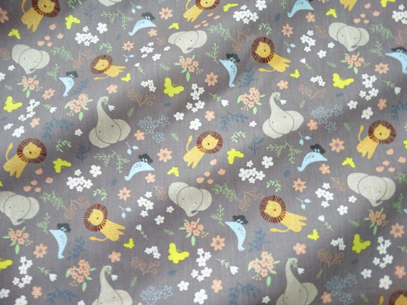 Lion impression tissus à la main tela algodon bricolage couture Patchwork bébé robe poupée lit couture vêtements tissu coton sergé tissus