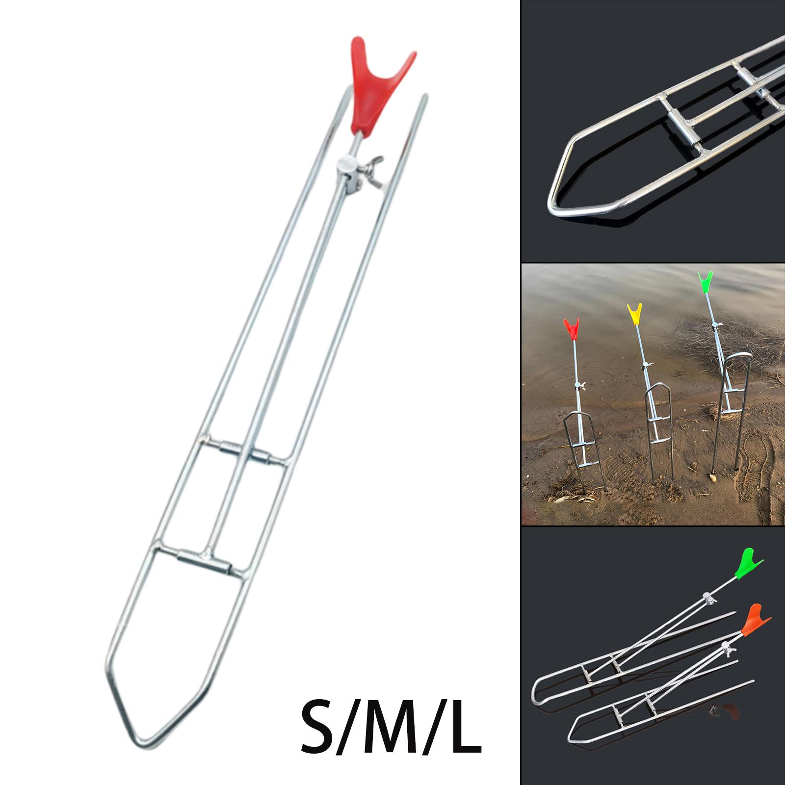 Portable Fishing Rod Pole Holder Adjustable Ground Pole Stand Bracket Support Foldable for Ponds Bank Fishing Sea Shores Rivers