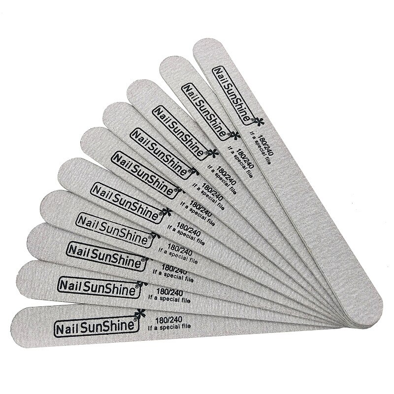 Arquivo de unha profissional 100/180/240/320 lixa arquivo de lixa de lixa arquivo de polimento unhas moagem equipamento manicure arquivo: 180-240(10pcs )
