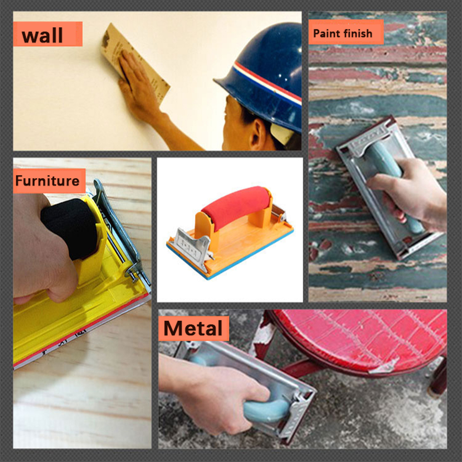 Masilla de artefacto de pulido, herramientas de pulido de pared, bastidores de papel de lija, muebles de madera, pulido de piso, bastidores de papel de lija, papel de lija p
