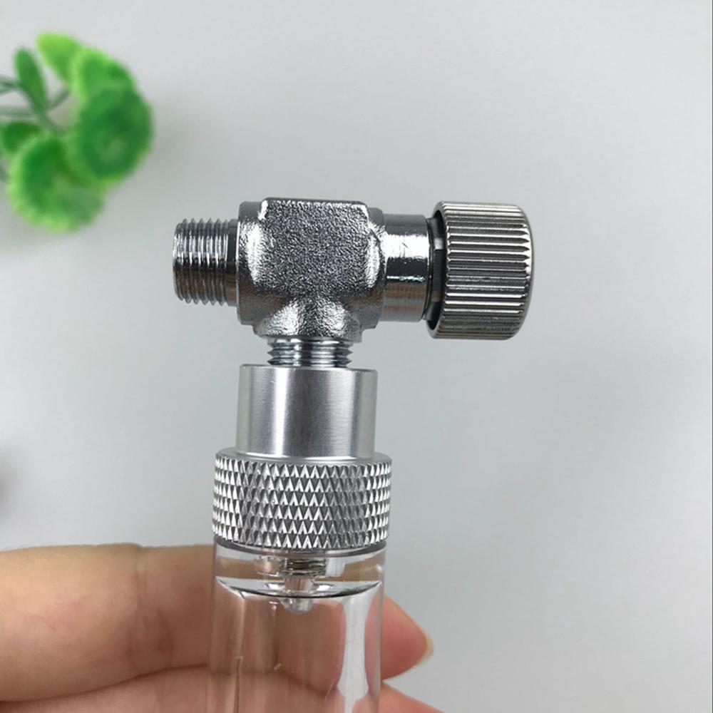 CO2 Bubble Counter Single/Double Head Aquarium Aluminum Alloy Non-return CO2 Regulator Carbon Dioxide Measurement Device