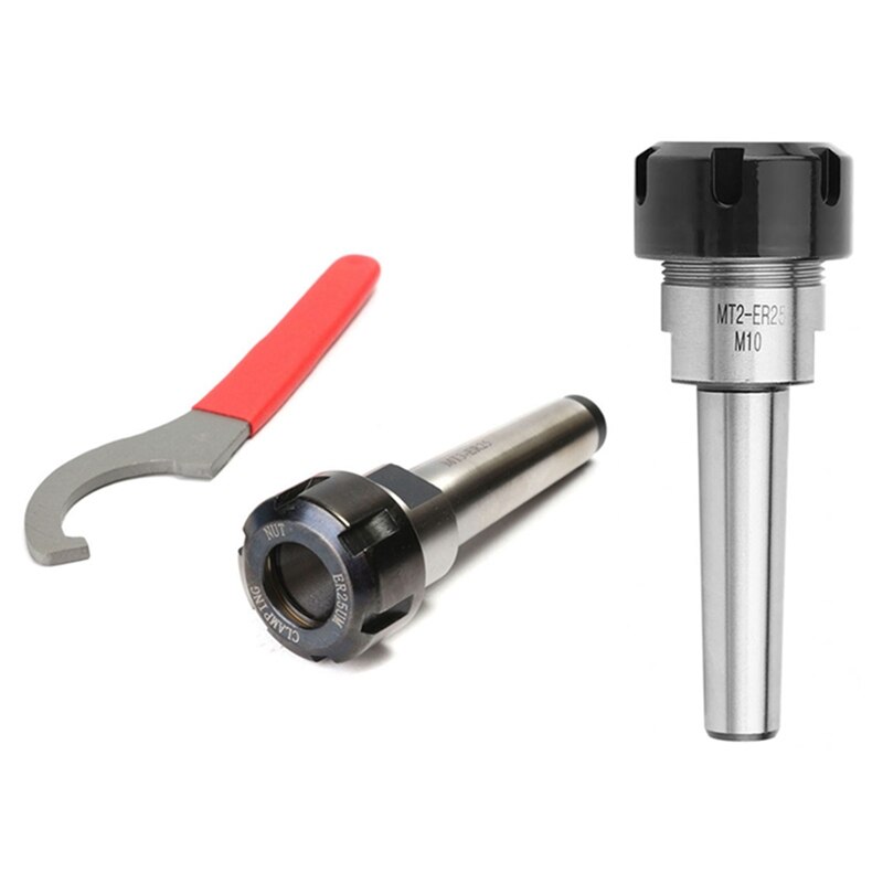 Portablocco ER25 MT2 M10 Per Fresatrici - Mandrino Conico In Acciaio Carbonio Con Adattatore