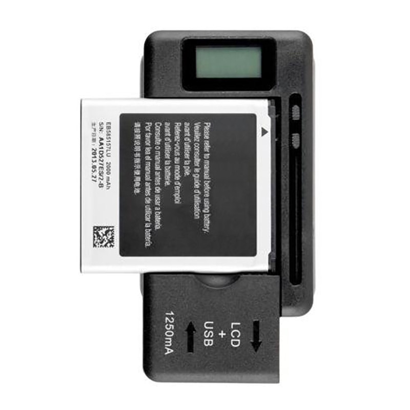 Mobil universell batterilader lcd indikatorskjerm til mobiltelefoner usb-havn