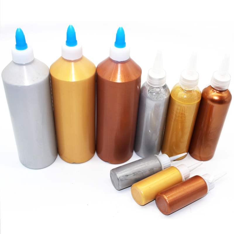 Goud Verf 500Ml Acryl Verf Hout Vernis Smaakloos Waterbasis Lak, voor Textiel Tekening Muur Handgeschilderde Ambachten Zwevende