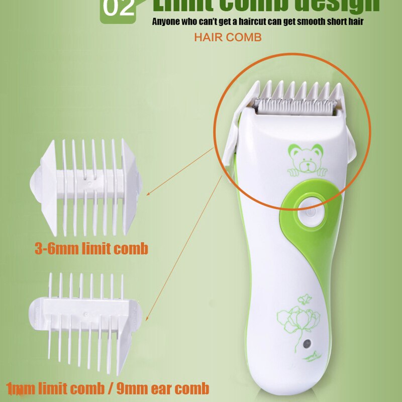Baby Rasierer Schneiden Baby Haar Trimmer Elektrische Haar Haarschneidemaschine USB Baby Pflege Schneiden Entferner Wiederaufladbare Ruhig freundlicher Haar Schneiden