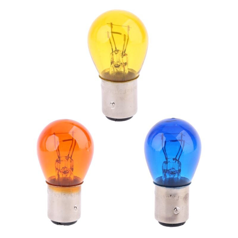 2 stk. bås 15d 1157 p21/5w s25 bil klart glas lampe bremse hale pære halogenlampe