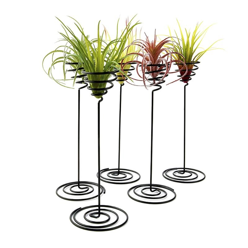 Base de piña de aire de hierro negro, soporte para macetas, suministros de decoración para el hogar, balcón y jardín, accesorios de paisaje