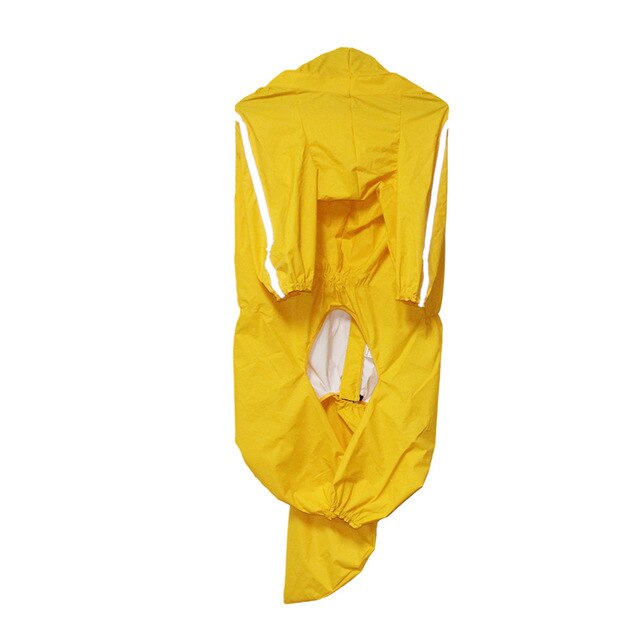 Regenmantel für hunde, reflektierend, wasserdicht, für vierbeiner, komplett inklusive schwanzschutz, regenmantel für mittelgroße und große hunde: Junge-gelb / 12xl