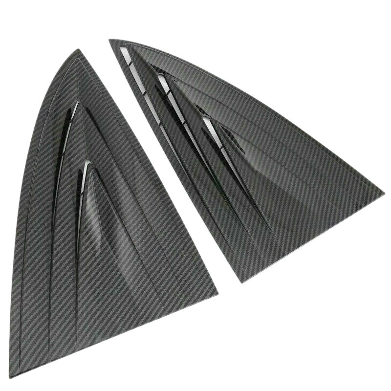 for Tesla Model 3 Carbon Fiber Style Rear Window Blinds Trimming Accessories 2Pc Black