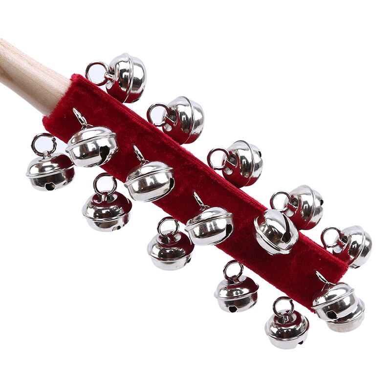 Warm Houten Handheld 21 Jingle Bells Bar Slee Stok Kinderen Speelgoed Percussie-instrument Speelgoed Voor Ktv Party Kinderen Kid