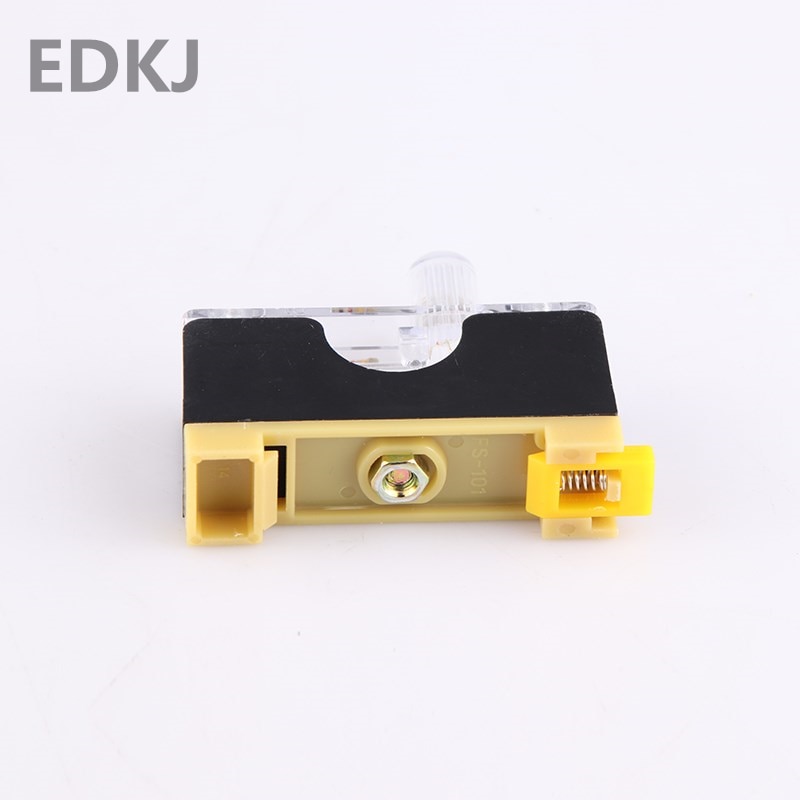 1pcs FS-101 Din Rail Mount Single Pole Fuse holder with light box 6X30mm 10A 250V Fuse Holder Glass fuse tube fuse casing