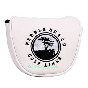 1pc/- pack långlivat trädmönster golfputterskydd pu läderklubba putterskydd magnetisk stängning golfhuvudskydd: 1pc vita