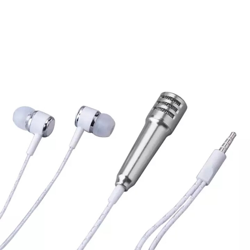 Mini mikrofon do telefonu komórkowego Laptop akcesoria PC HOT przenośne Stereo Status słuchawki zestaw przewodowy mikrofon KTV Karaoke