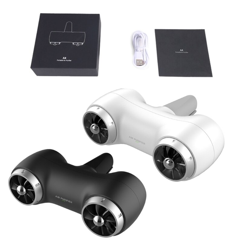 Car Air Purifier Ionizer Negative Ion Car Air Freshener Pm2.5 Activated Carbon Formaldehyde Auto Air Cleaner Accessiories