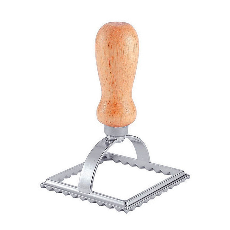 Hem ravioli cutter set pasta press kök bifogningssats ravioli maker mögel verktyg ravioli stämpel set bakverk hjul set kakform: Armégrön