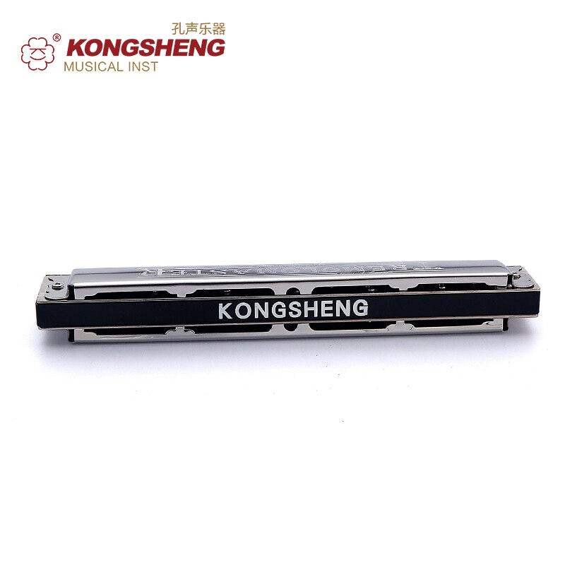 KONGSHENG Tremolo Harmonica 24holes Mouth Organ or beginners HARP Key of C/#C/D/#D/E/F/#F/G/#G/A/#A/B with box Silver Harp