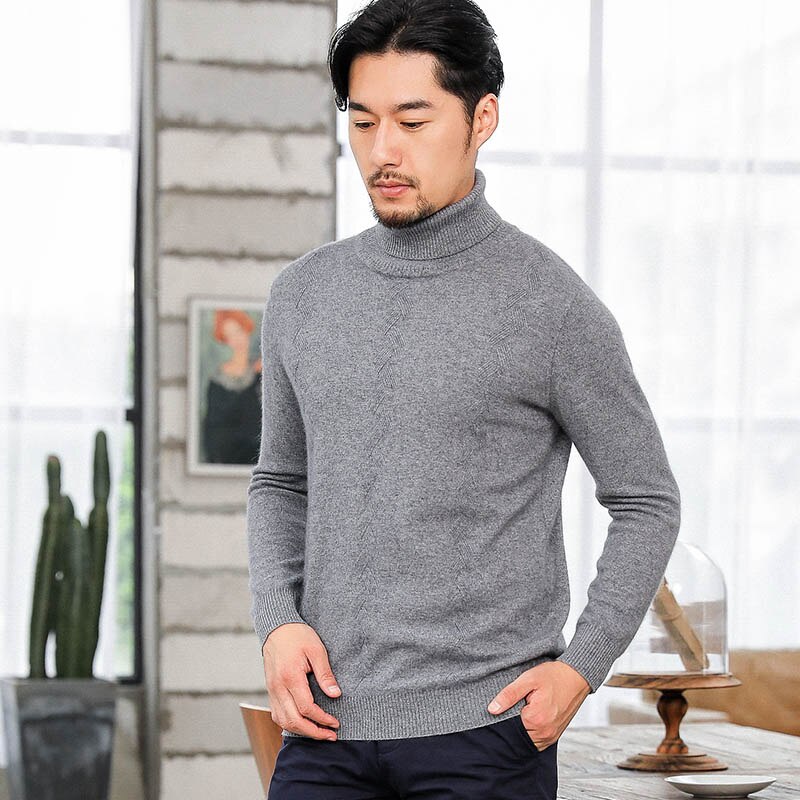 Lhzsyy Herfst Winter Hoge-Revers Mannen Pure – Grandado