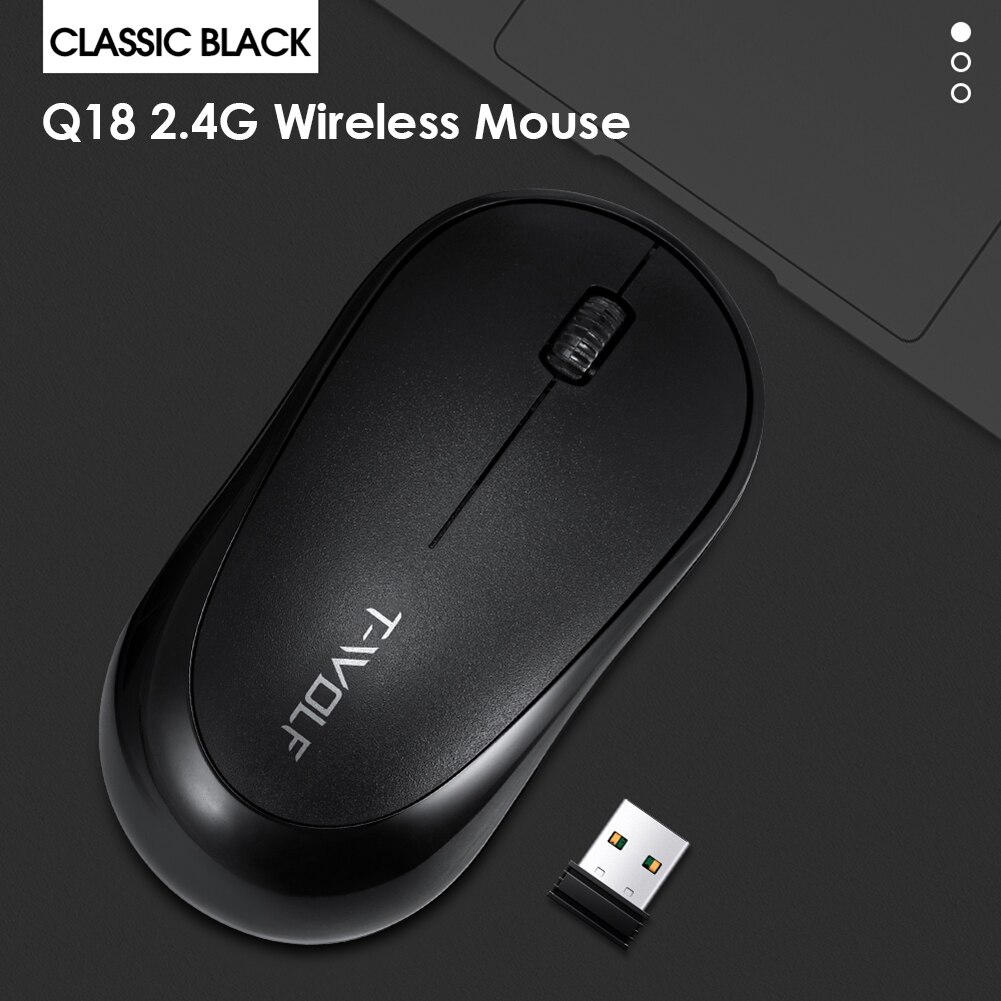 Q18 USB Wireless Photoelectric Mouse Office Laptop Desktop 1000dpi Optical Mice for Household Computer Accessory
