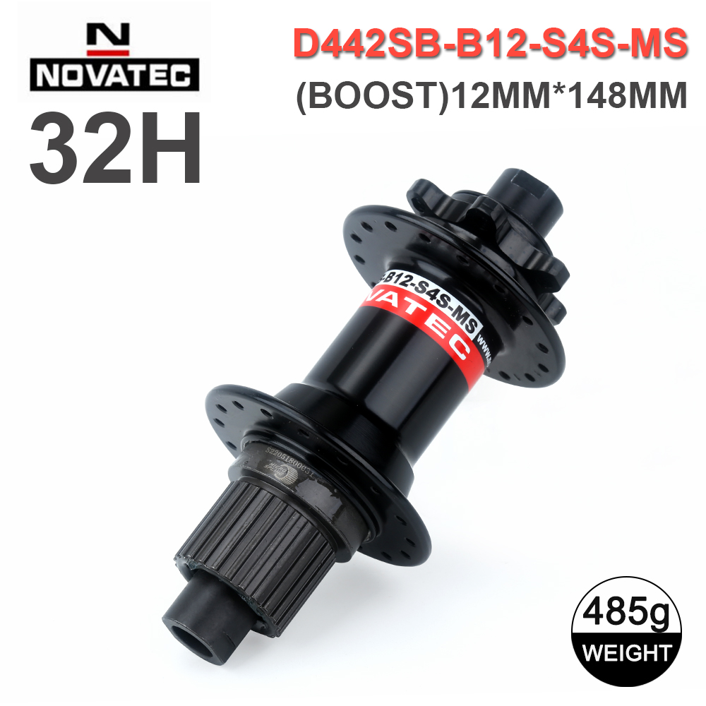 Novatec Bicycle Hub D042SB D442SB Hubs Sealed Bearing MTB Bike Hubs 28/32/36Holes Holes Micro Spline hub 8/9/10/11/12 Speed: black