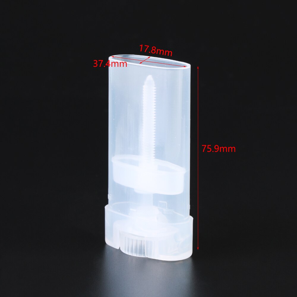 Portable Lip Tubes Plastic Empty Oval Lip Balm Tubes Deodorant Containers 1PCS Clear White Refillable Bottles Lipstick Tube