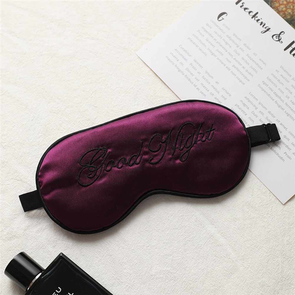 Sleep Mask Sleeping Silk Eye Cover Dream Night Mask Sort Bandage For Girl Boy Eyepatch Smooth Health Relax Blindfold Nap: Purple