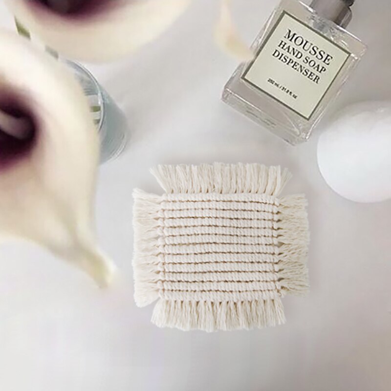 Noord-europa Pure Handgemaakte Katoenen Gevlochten Macrame Cup Pad De Home Decor Tafelkleed Tafelkleed Boho Decor Mexicaanse Deken