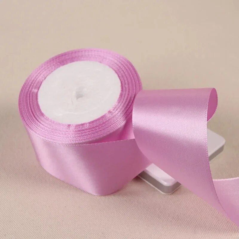 25Yards/Roll 50mm Satin Ribbons Wedding Wrapping Ribbons Bow for DIY Crafts Polyester Christmas Home Decor Accessories Tape: Black Nickel