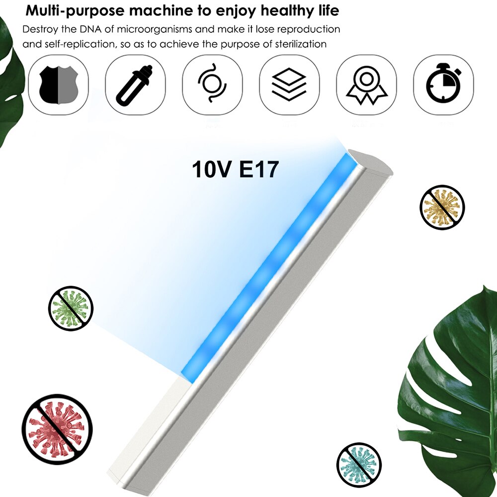 Portable Rechargeable UV Light Sterilization Stick Handheld Ultraviolet Disinfection Rod Home Travel Sterilizer Wand Sanitizer