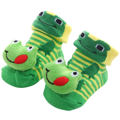 Baby Socks Rubber Anti Slip Floor Cartoon Kids Toddlers Autumn Spring Animal Newborn: Frog