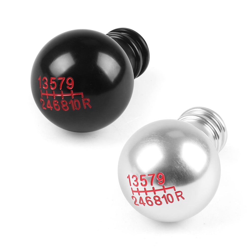 Pommeau de levier de vitesse universel, 5/6/10 vitesses, noir, argent