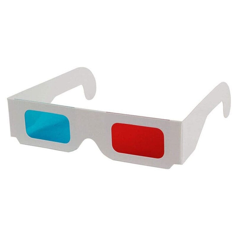 3D Bril, 10 Pairs Rood En Blauw Papier Stereo Lenzen Voor Films Set Anaglyph Papier 3D Bril