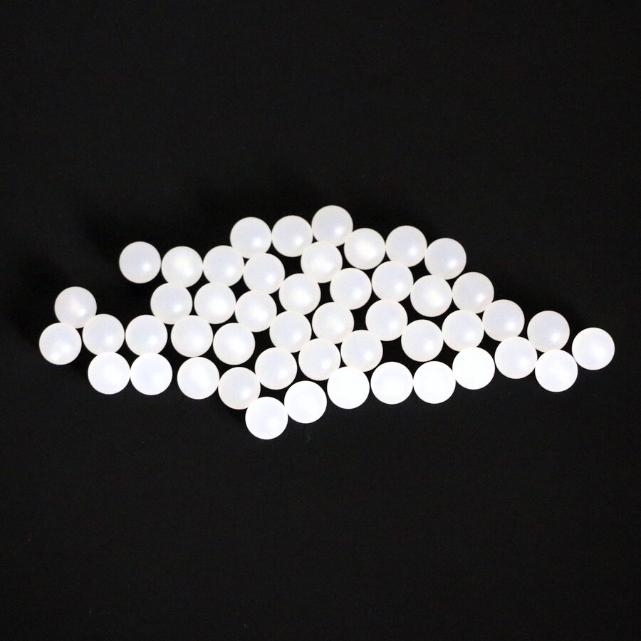 8mm 50pcs Polypropylene ( PP ) Sphere Solid Plastic Balls for Ball Valves and Bearings