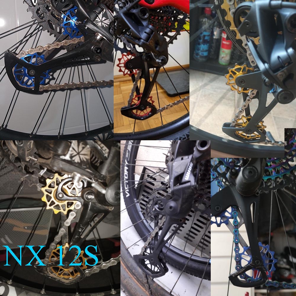 Rueda Jockey de bicicleta 12T 14T, desviador trasero, polea de cerámica, rodillo guía de bicicleta de carretera para Shimano Sram GX XX1 X01 Eagle NX 12 velocidades