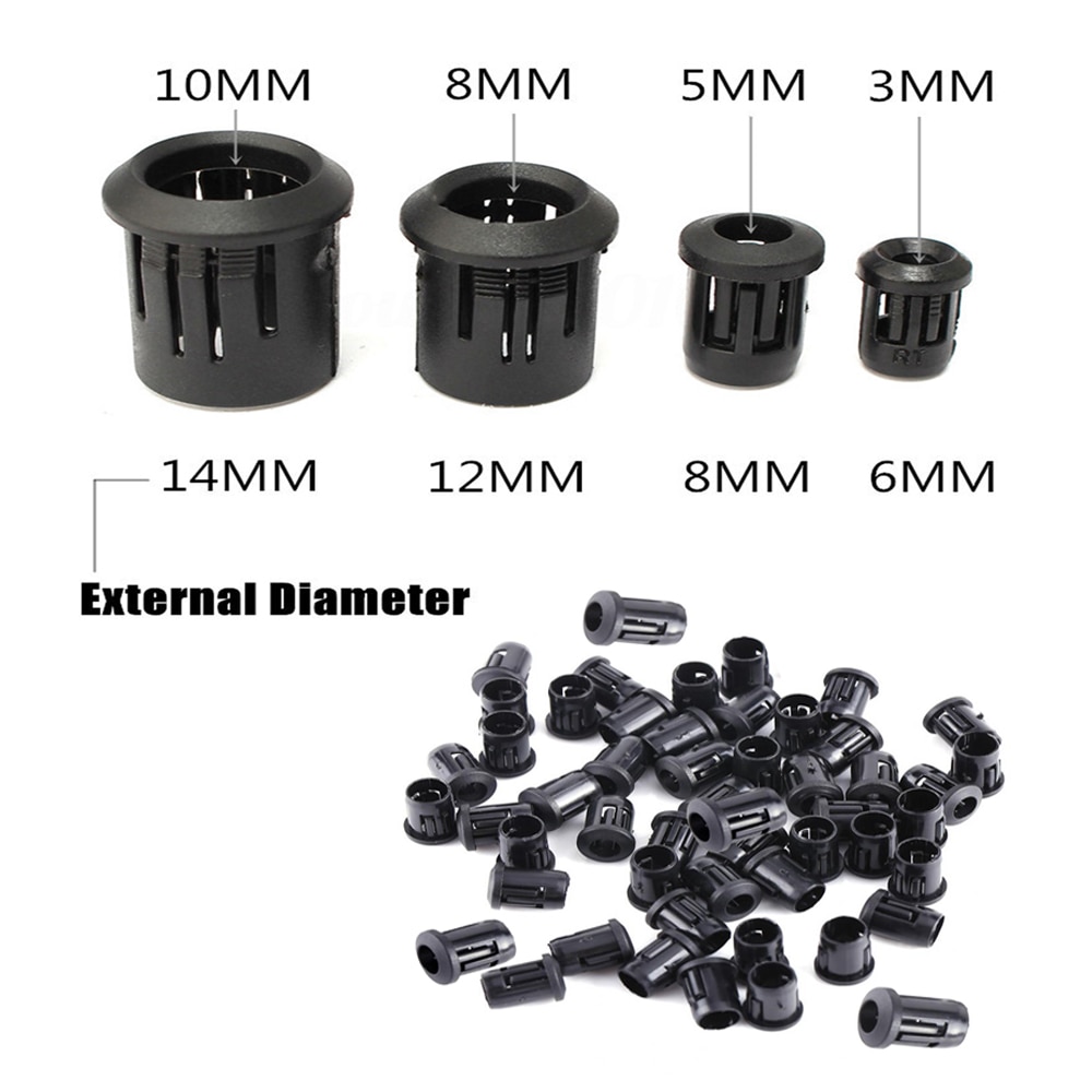 5 LED-Halter 3 Mm, Schwarzes Kunststoff-4mm-Durchmesser-Montageteil Für 3-mm-LEDs