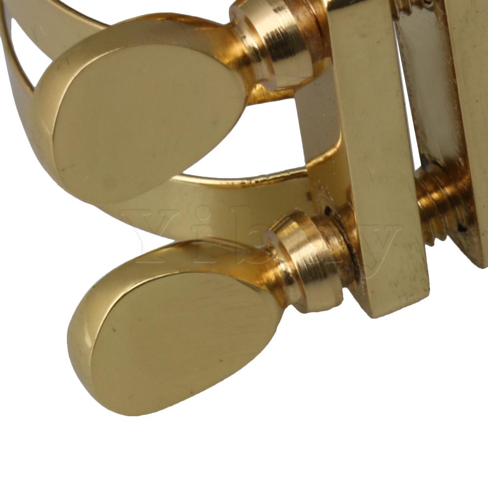Yibuy Brass Gold Btype Twinscrew Adjustment Alto Saxophone Mouthpiece