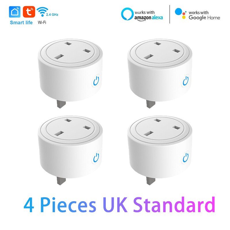 10A Tuya Smart Life UK/US Smart WiFi Plug Socket V... – Grandado