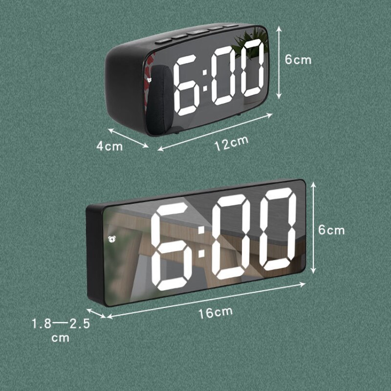 Smart LED Clock Bedside Digital Alarm Clocks Desktop Table Electronic Desk Watch Snooze Funtion USB Wake Up Alarm Clock Digital