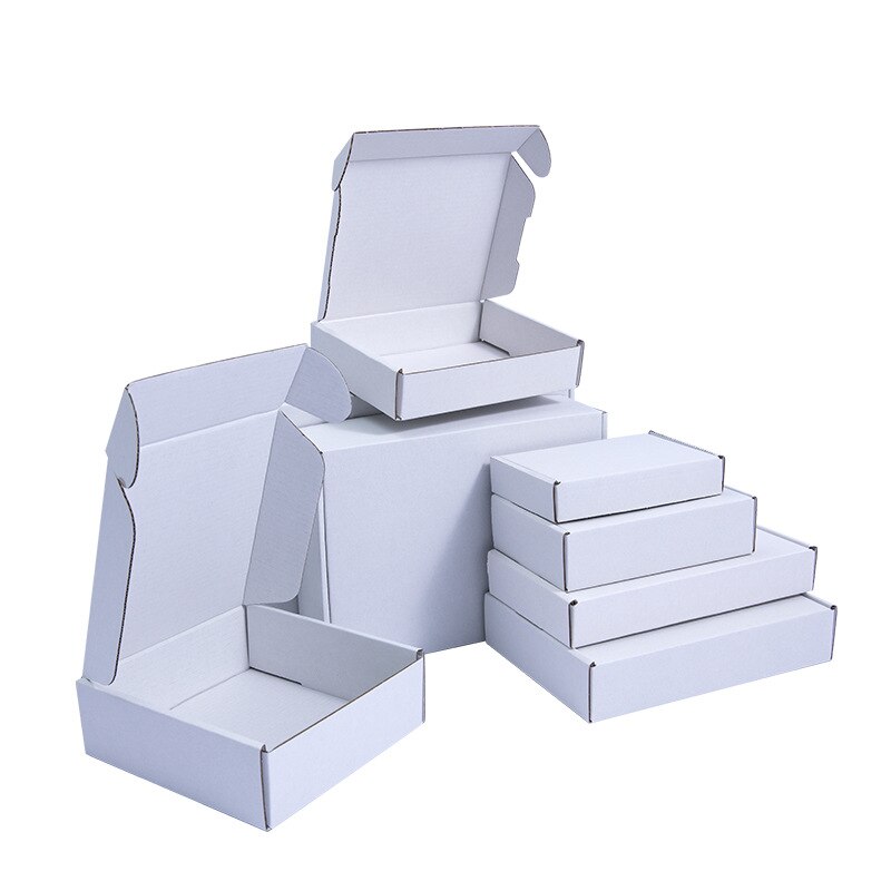 10 Uds. De embalaje de cartón Kraft de varios tamaños blanco/marrón, pequeños para de boda, jabón hecho a mano, caja de para eventos de dulces de Chocolate