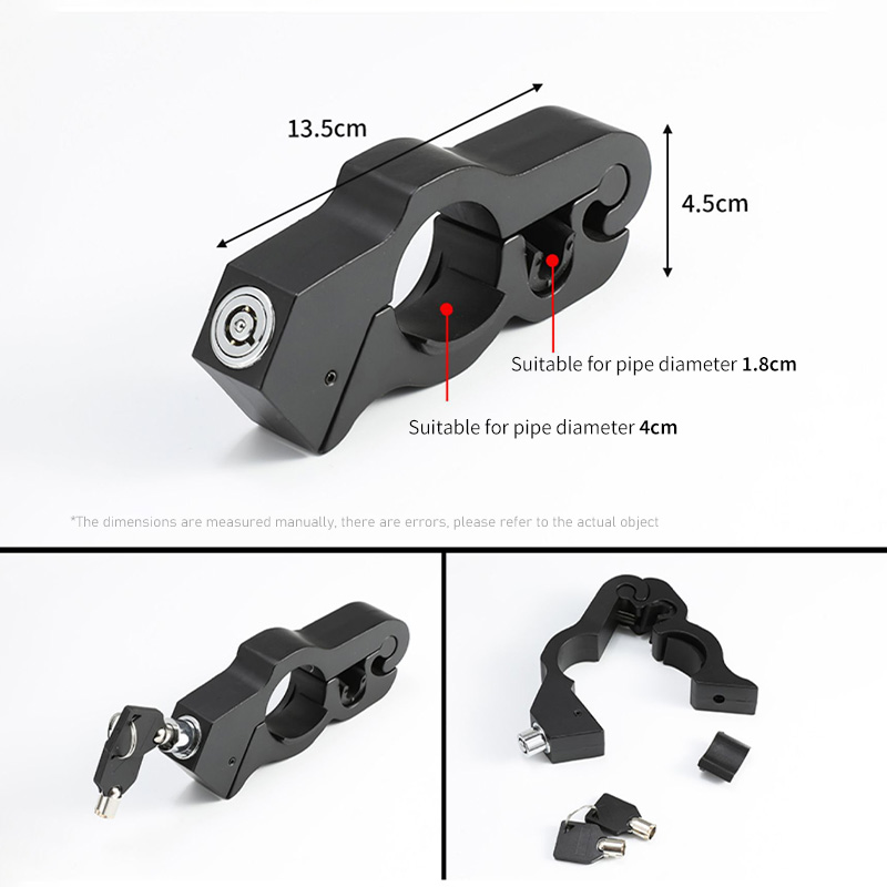 Motorslot Heavy Duty Voor Grip Lock Throttle Lock Remsloten Anti Diefstal Sloten Voorrem Op Crossmotor Bromfiets Scooter Slot