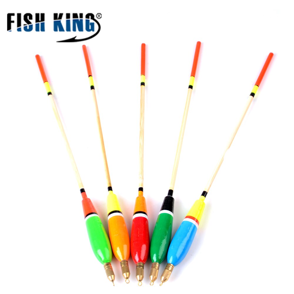 Fisk konge blandet farve barguzinsky gran flyde 5 stk / parti 3+2g 4+2g 5+2g 6+2g lodret pesca til karpe fiskeri flyde fiskegrej