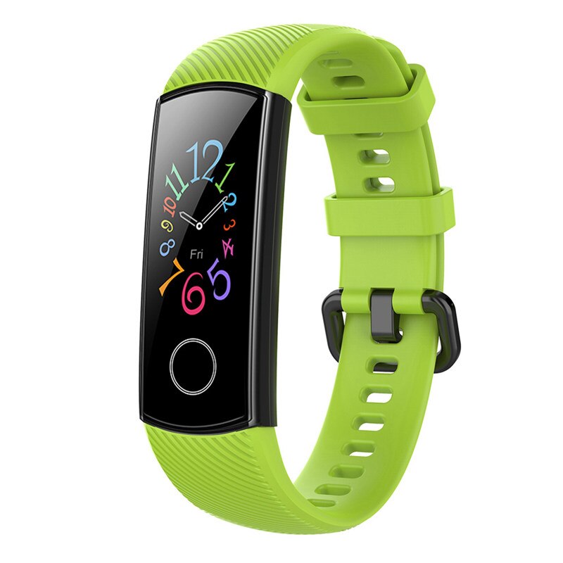 Silikon strap für Honor band 5 4 armband ersatz Handgelenk gurt für Honor band 5 Oxymetrie Schutz Film Für Huawei band 4: Lime strap