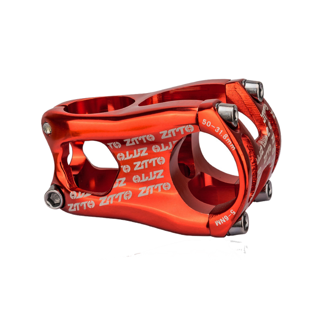 ZTTO MTB Bike Stem 50mm 31.8mm High-Strength CNC 0 Degree Rise Stems Ultralight Stem for XC AM FR Enduro Mountain Bike Bicycle: Red