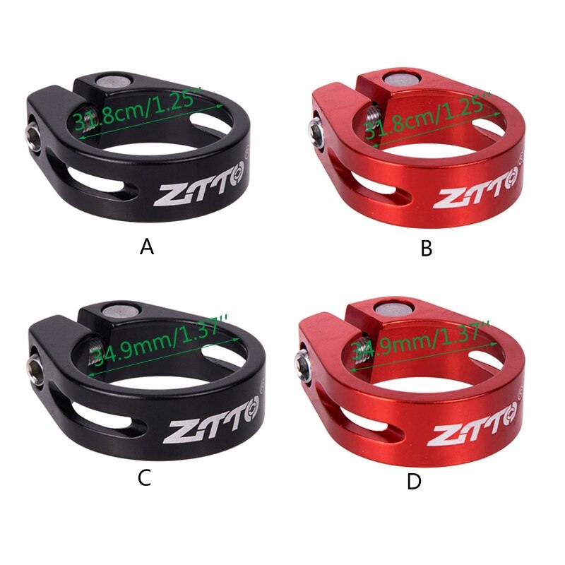 Mtb racefiets zadelpenklem 31.8/34.9mm aluminiumlegering fiets zadelpen buisklem fietsaccessoires