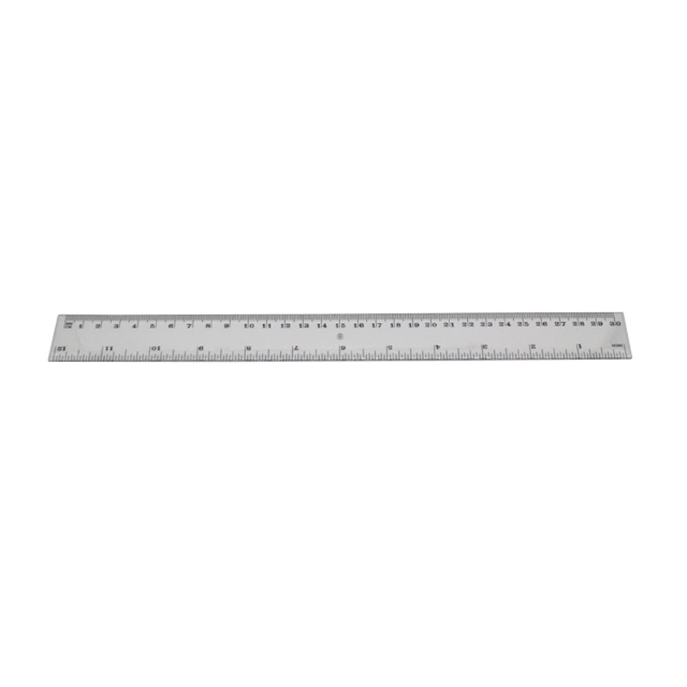 30cm Transparent Plastic Straight Scale Student Ruler