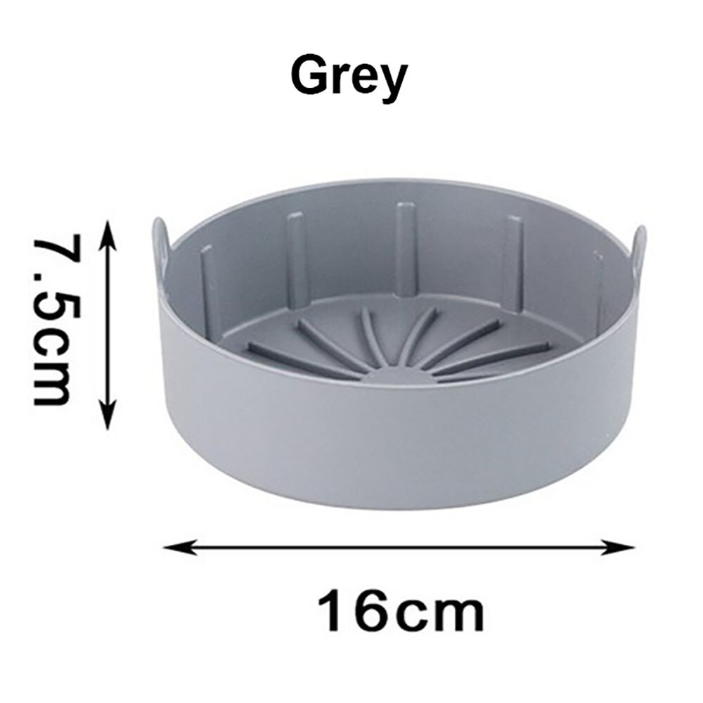 Air Fryer Silicone Grill Pan Reusable Silicone Pot Baking Basket Pizza Plate Grill Pot Kitchen Cake Cooking Baking Tools: C