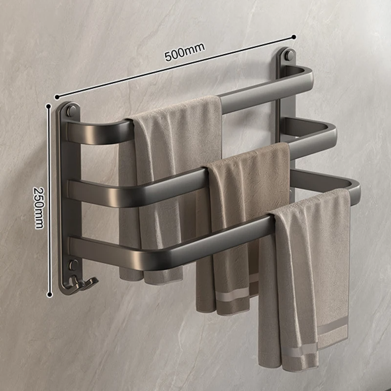 50Cm Wandgemonteerde Badkamer Handdoekhouder Handdoekhouder Ruimte Aluminium Doucheruimte Handdoekhanger Accessoires: Rood