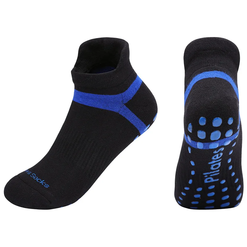 Yoga Socken Männer Frauen Professionelle Silikon nicht-Unterhose Pilates Socken Große Größe drinnen Boden Fitnessstudio Fitness Baumwolle Tanz Sport socken: XS / Schwarz